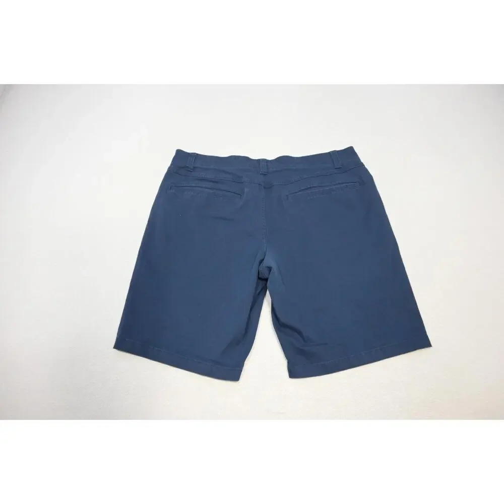 Under Armour‎ Khaki Shorts Cotton Blend Blue Fitted Athletic Stretch Mens Sz 38